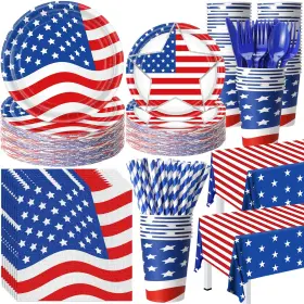 B0fl7tf8sg Potchen 452 Pcs Party Supplies For 50 Guests - Plates Napkins Cups Cutlery