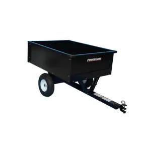 Ytl-007-599 Powercare 10 Cu. Ft. Lawn Mower Dump Cart With Wheels One Wheel Has A Hole