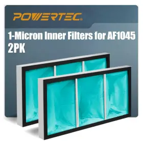 Af1270  Powertec 445044025016 1 Micron Inner Filters For Af1044 Af1045 And Wen 3417 Air Filtration 2