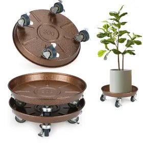 Chtieplc01 Praqecz 2 Pack Plant Caddy With Wheels 12 Inch Rolling Stand Bronze
