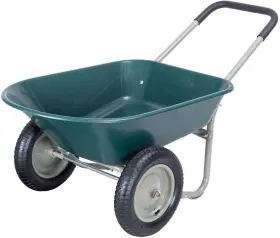 Precioso 048544450448 2 Tire Wheelbarrow With Large And Wide Pulling Handle Easy Loading Dumping P