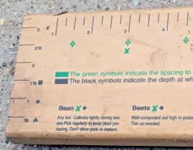 Prima 684976011415 Plantstik Wood 4ft Planting Guide Vintage #3