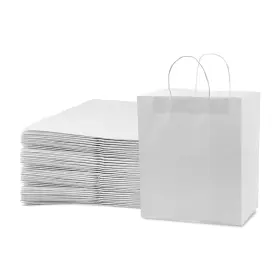 B096mr9dgj Prime Line Packaging White Paper Bags Kraft Gift Handles Small Business Sho