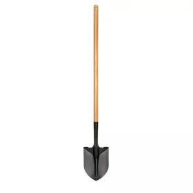 Private Brand Unbranded 726084092143 43.3 Inch L Wood Handle Digging Carbon Steel Shovel