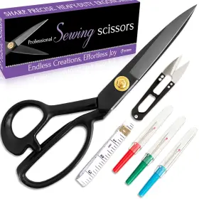 Pro-master Smart & Simple Pm-ss-9 Professional 9 Inch Sewing Scissors For Fabric Cutting - Ultra Onesize Black