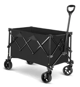 Lwj-130l Pu Lai De Collapsible Trolley Wagon Cart With Wheels And 300lbs Capacity For Outdoor 140l