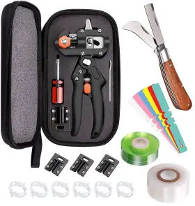 Pueldu 732376630740 Grafting Tool Pruner Kit Including Replacement Blades Knife