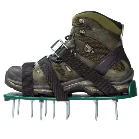 Punchau 688941050430 Lawn Aerator Shoes With Metal Buckles And 3 Straps - Heavy Duty Spiked Sandals F