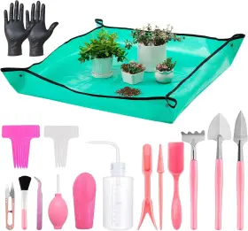 Puppys Mom 711181910827 Melphoe 25pcs Mini Garden Hand Transplanting Succulent Tools Set 39.4 Inch Thickene