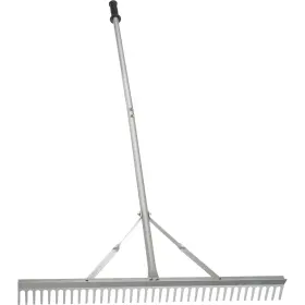 50-lg1461 Pure Garden 36in Landscape Rake And Lawn Gloves Head Aluminum Metal Yard Tools