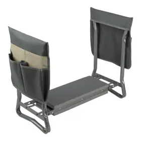 50-lg1496 Pure Garden Kneeler L 23.5 Inch X W 10.75 H 19.51 Gray And Tan