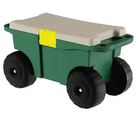 75-mj2011 Pure Garden Cart With Seat - Storage Bench/tool Tray