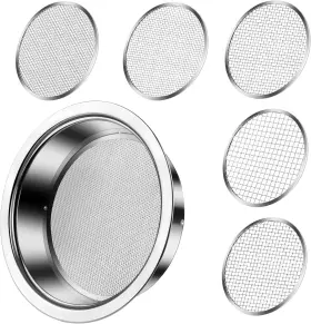 Qarcmq 742183936997 Bonsai Soil Sifter Set For Gardening - Sieve With 5 Interchangeable Mesh 1