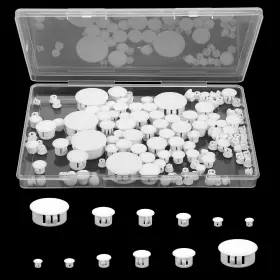 Ybyat7ni Qfwdfctrenz 678556 1 155 Pcs 6 Sizes White Plastic Hole Plugs Screw Holes Snap In