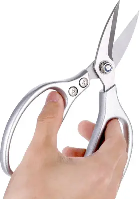 Ftp76xnb Qianyu 602056 1 Heavy Duty Leather Scissors All Metal Large Comfortable Shears Silver