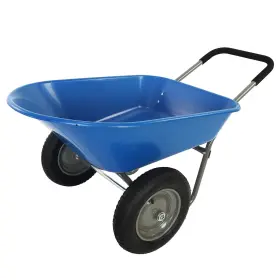 Qinazoe 712974672427 Dual Wheel Wheelbarrow Heavy Duty Garden Cart 300 Lbs Capacity Utility Wi