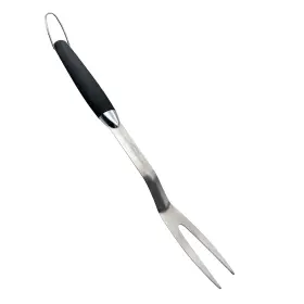 Qinshaine 730267861181 Barbecue Tool Fork Stainless Steel With Soft Plastic Handle For Cooking