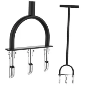 La-smt02 Qsxou Lawn Aerator Coring Tool With 3 Hollow Tines Manual Core