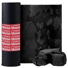 B0dz6krgmq Qtheaes 15 Inch X230ft Black Honeycomb Packing Paper Eco-friendly Moving Shipping Gift Wrap