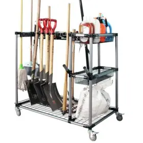 Qtjh 791783450051 Multifunctional Garden Tool Cart Durable And Portable With Wheels