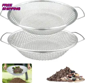 Qutiing 445056128163 Soil Sifter For Gardening Rock 5gallon Bucket Dirt Compost 2pc