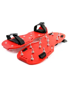 Wd5184 Qwork Spiked Shoes 2 Pair Lawn Aerator With 1 Inch Short Red
