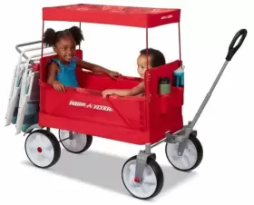 Radio Flyer 042385114545 Beach And Boardwalk Wagon Folding Cart Red New