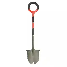 Radius Garden 313105756704 43 Inch 32.75 Handle Root Slayer Carbon Steel Round Head Shovel