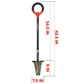 Radius Garden 711181522938 44 Inch 34.75 Handle Root Slayer Carbon Steel Perennial Shovel #2