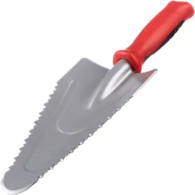 Radius Garden 860363000938 Root Assassin Carbon Steel Hand Trowel Red