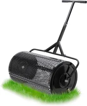 Rx003 Raxmall 24 Inch Compost Roller Spreader With T-handle For Lawn Seeding And Manure