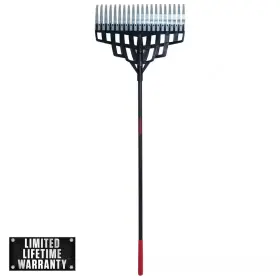 20-tine Razor-back 313050662686 Multi-purpose Lawn Rake For Landscape Rocks Leaves Thatch Mu