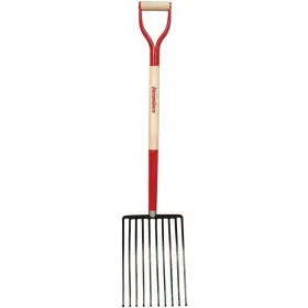 76107 Razor-back Ballast Fork 10-square Tine Forged Steel Black Hardwood Handle