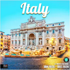 B0f9pksz2m Red Ember Select Italy 2026 Wall Calendar 12x24 Open - Thick Sturdy Paper