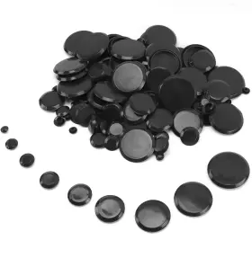 Red159323 Red Hound Auto 100 Piece Flush Mount Black Hole Plug B - Set