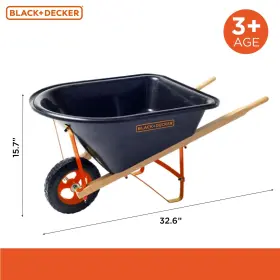 Red Toolbox 878834009205 Tool Box Black And Decker 20 Liter Realistic Wheelbarrow For Kids Ages 3 #2