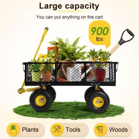 Rengue 977655665530 Heavy Duty Garden Cart 900 Lbs Large Capacity Steel Utility Wag #2