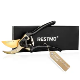 De-o-gs-1-bk Restmo 8.6 Professional Pruning Shears Premium Titanium Sks5 Steel Blade For