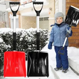 Rgqsun 705353661624 Adjustable Kids Snow Shovel Detachable Plastic Shovels Winter Beach Outdoor