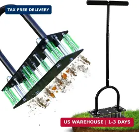 Rifpod 653387932930 Lawn Aerator Automatic Dirt And Leaf Clean Design Heavy Duty Manual Aerat