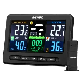 Ws2020-n Risepro Wireless Weather Station With Outdoor Remote Sensor Indoor/out Temperature An