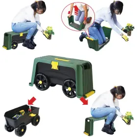 Snk005mg Roll N Kneel Miracle-gro Nft Plastic Garden Kneeler