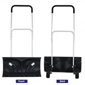 Rolling Snow Pusher Shovel Adjustable Handle - Color Black 461758542076 With #3