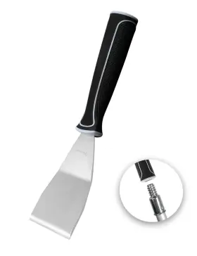 Rollingdog 972952977362 3 Inch Pole Scraper - Stainless Steel Bent Blade With Anti-slip Ru