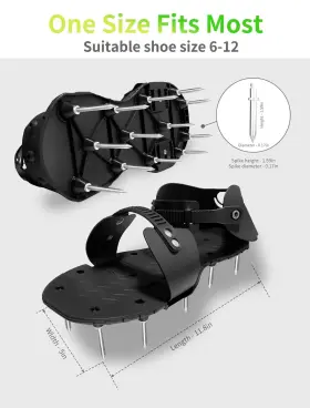 Roloxye 796103883267 Grass Lawn Aerator Shoes For With Stainless Steel Shovel F #2