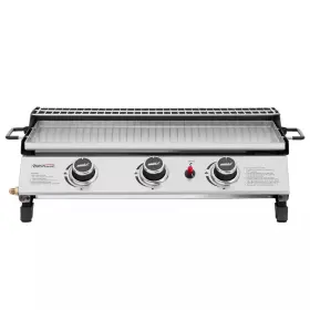 Royal Gourmet 445024963987 24 Inch Portable 3-burner Gas Griddle With Warming Rack 25 500 Btu Stainless Steel