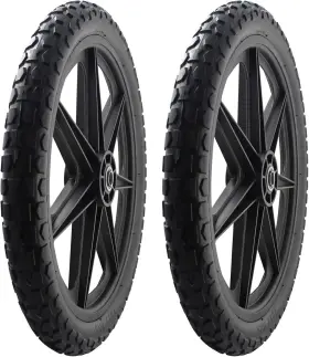 Carts-20 Rubbermaid Flat Free Replacement Tire Assembly For Big Wheel 2 Pack