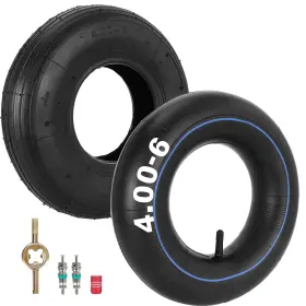 400-6tiretube-r-1p Rutu 4.00-6 Tire And Inner Tube 13 Inch Wheelbarrow Wheel Replacement For Gor