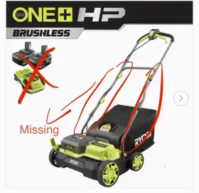 P2704 Ryobi Ryobi-dethatcher/aerator-used-18v Batt Powered- Missing Handle Rods -tool Only