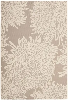 Msr4125b Safavieh 683726592846 Martha Stewart X 4ft 5ft7 Inch Dark Beige/beige Chrysanthemum Indoor/out